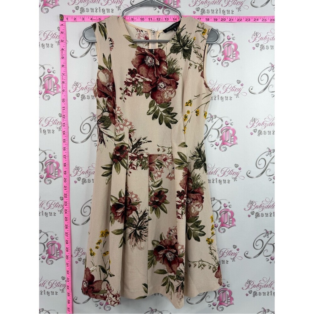 Dynamite dress flowers Cream Mini Dress with Burgundy & Green Floral Print